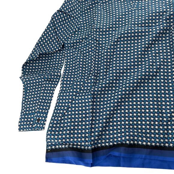 Orlebar Brown Catalina Blue Relaxed Fit Classic Piscina Print Shirt Size M - Picture 6 of 11